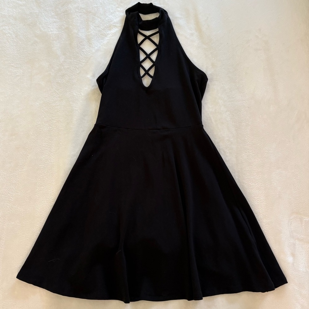 EXPRESS Black Backless Dress